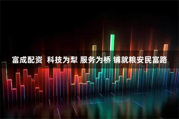 富成配资  科技为犁 服务为桥 铺就粮安民富路